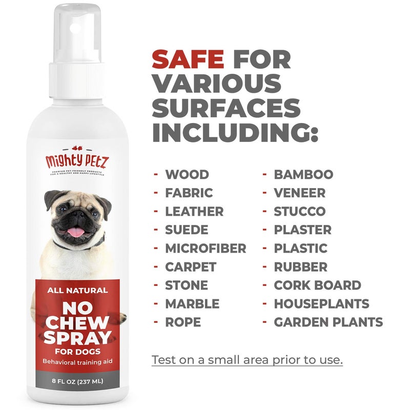 Mighty Petz No Chew Spray for Dogs â€“ Bitter Apple Spray Alternative, Large 8oz. Dog Repellent, Anti Chew Deterrent for Furniture, Chewing. Natural Ingredients, Alcohol Free. Safe on All Surfaces - Image 5